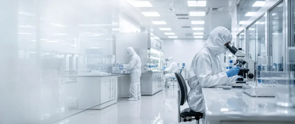 Synyx lab technician verifying batch potency with HPLC analysis