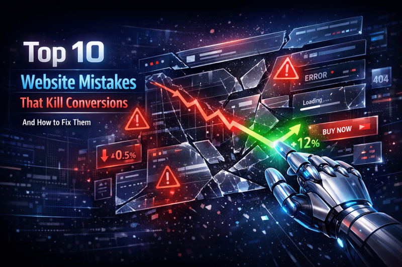 Top 10 Website Building Mistakes That Hurt Conversions & How to Fix Them